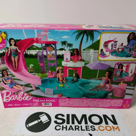 BARBIE DREAM POOL PLAYSET – 20+ PIECES, BOXED