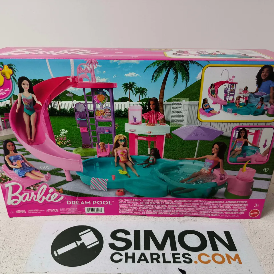 BARBIE DREAM POOL PLAYSET – 20+ PIECES, BOXED