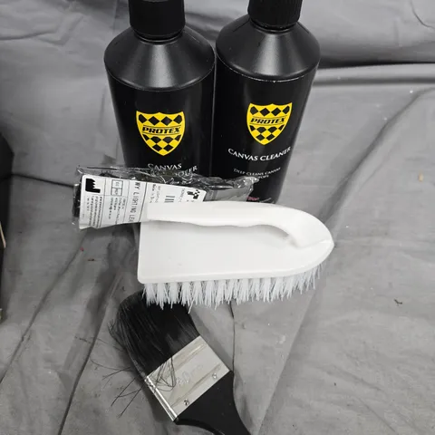 Protex Canvas Cleaner Twin Pack with Cleaning Brush Set