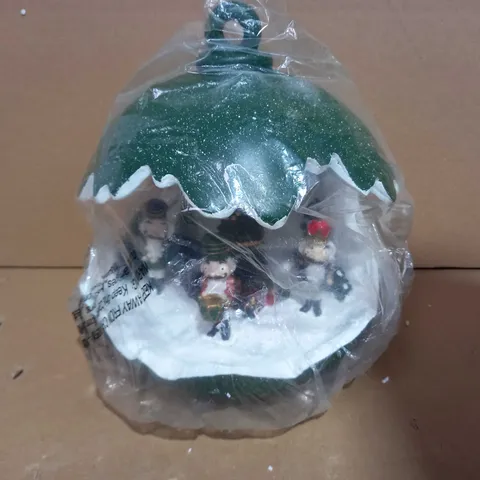 SANTAS EXPRESS PRE-LIT SPHERE WITH CHRISTMAS CHARACTER SCENE