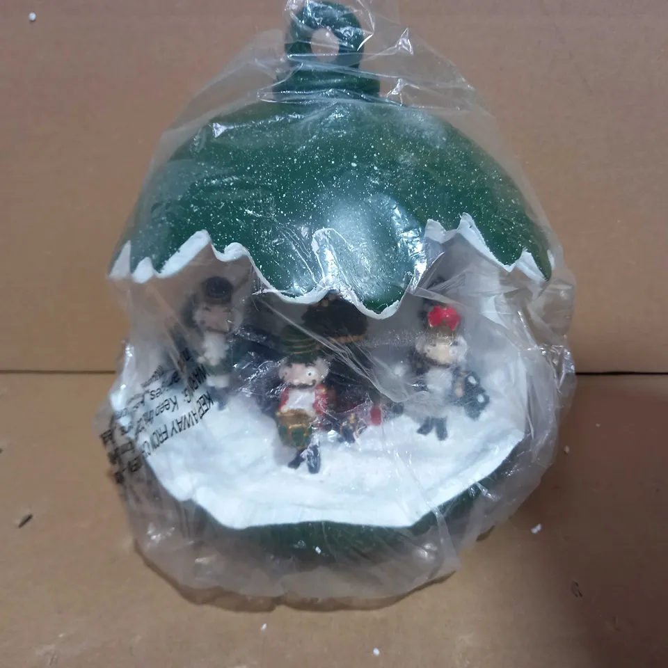 SANTAS EXPRESS PRE-LIT SPHERE WITH CHRISTMAS CHARACTER SCENE