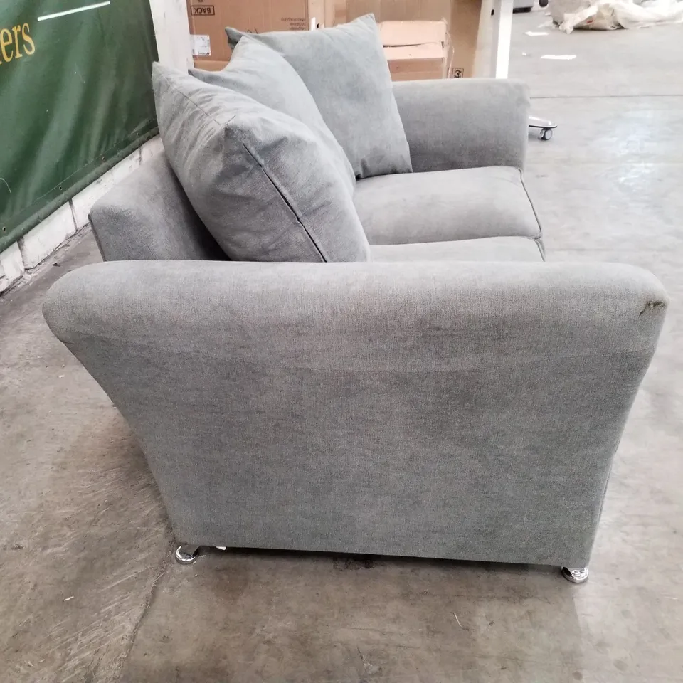 QUALITY DESIGNER 2 SEATER SOFA - GREY FABRIC