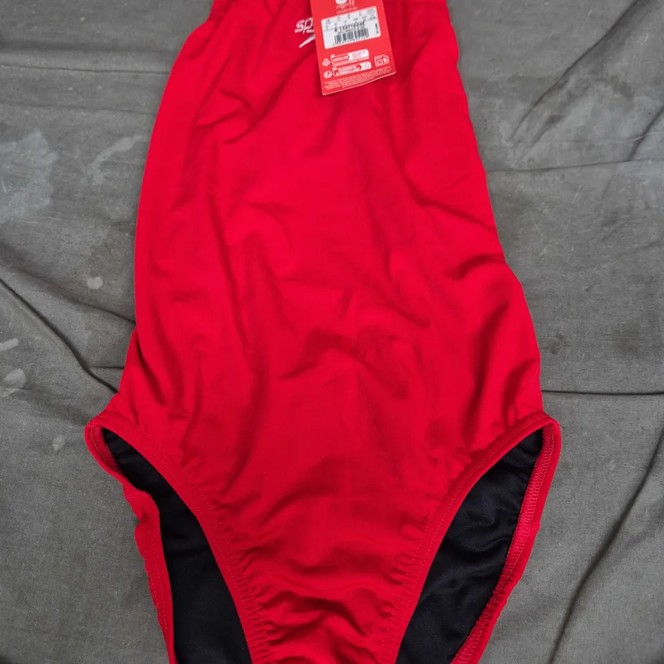 SPEEDO RED ONE-PIECE SWIMSUIT SIZE 8