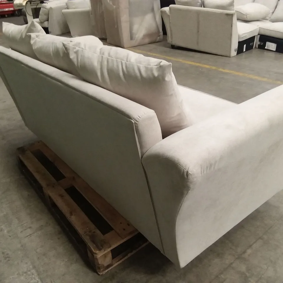 DURY FABRIC 3 SEATER SCATTER BACK SOFA - NATURAL RRP £499