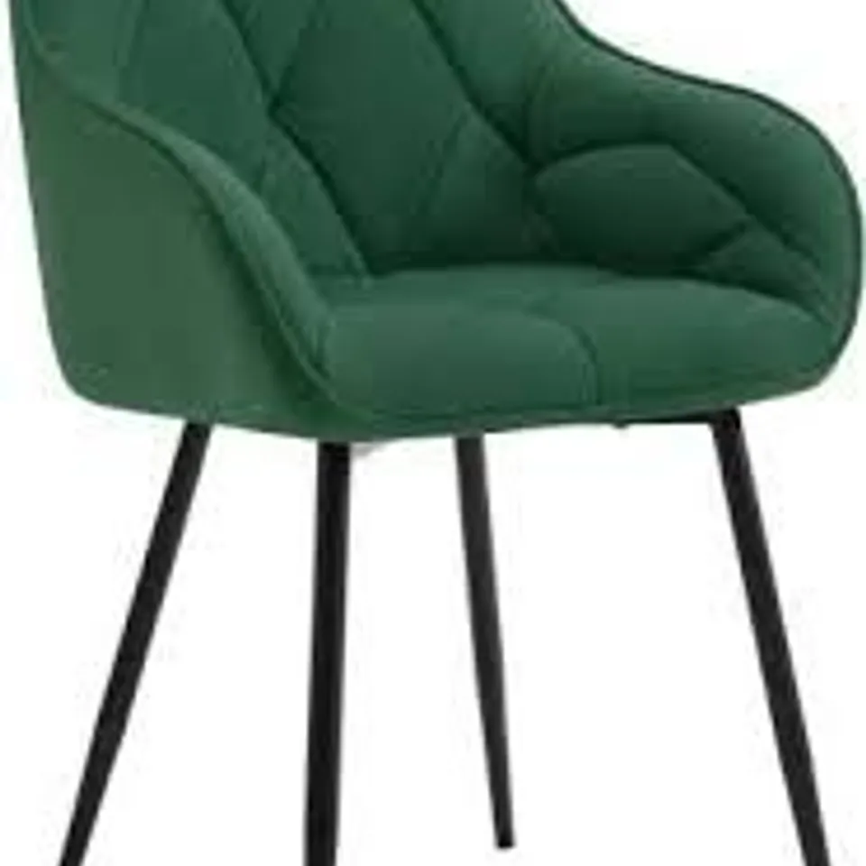 BOXED WOLTU ALINBLOT UPHOLSTERED ARMCHAIR - GREEN (2 BOXES)