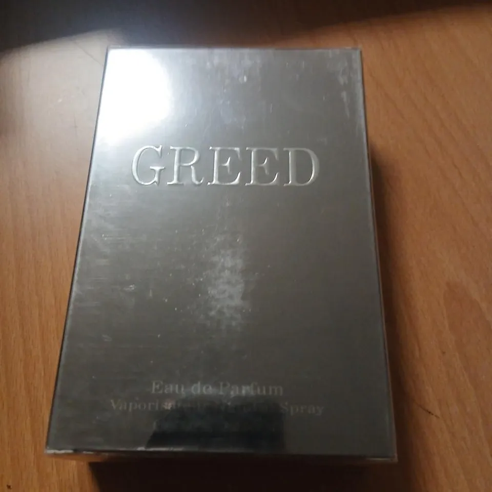 BOXED AND SEALED GREED EAU DE PARFUM 100ML