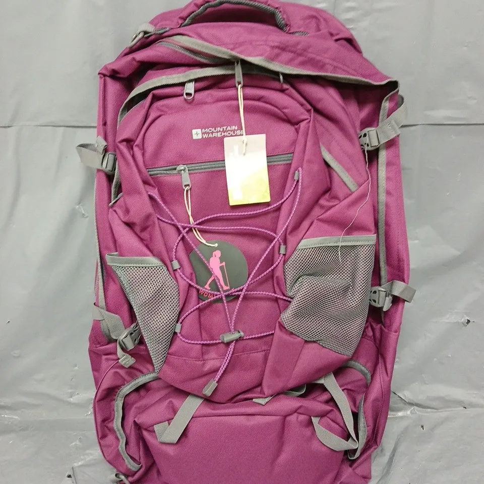 MOUNTAIN WAREHOUSE WOMENS PURPLE 60L TRAVELLER BACKPACK 