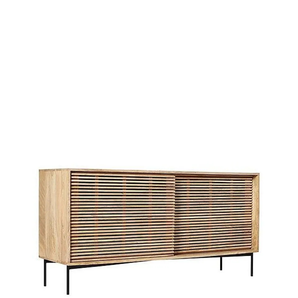 BOXED WEAVING SIDEBOARD IN NATURAL MANGO WOOD