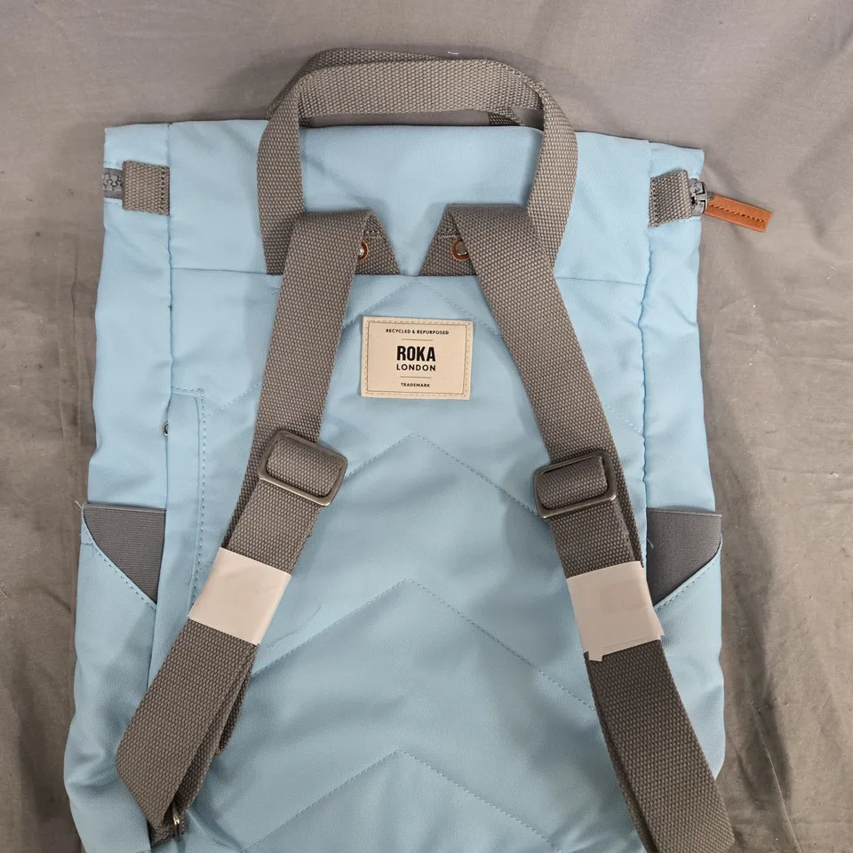 ROKA LONDON RECYCLED CANVAS BACKPACK – LIGHT BLUE