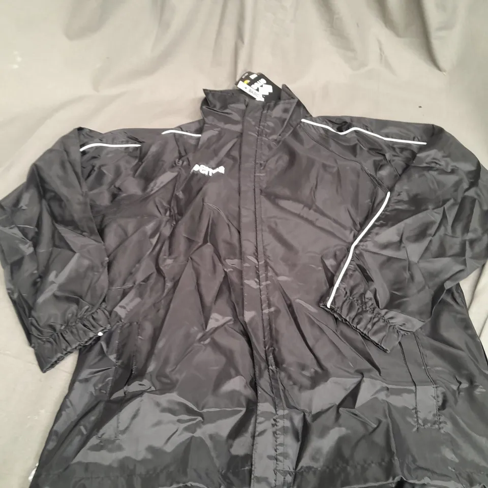 ERREA ZIPPED WATERPROOF COAT IN BLACK SIZE 36