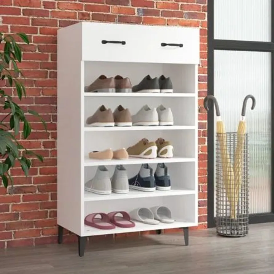 BOXED 18 PAIR SHOE RACK