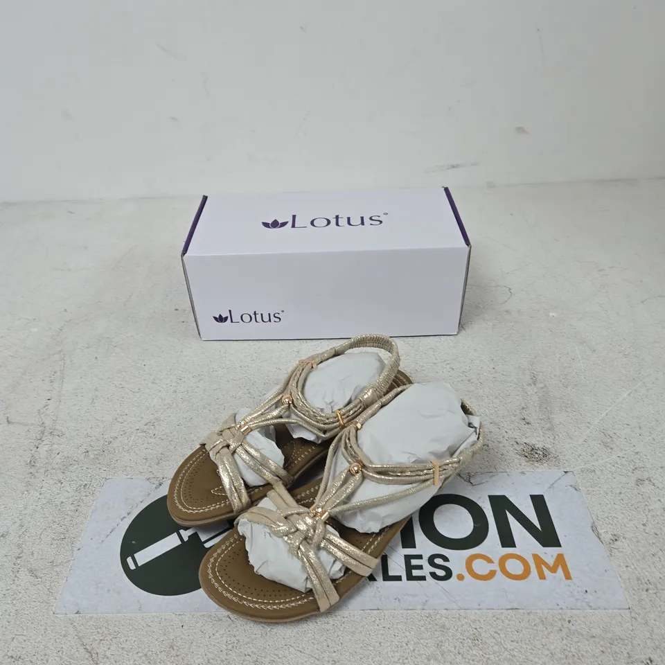 LOTUS WOMEN'S GOLD SANDALS – UK 6