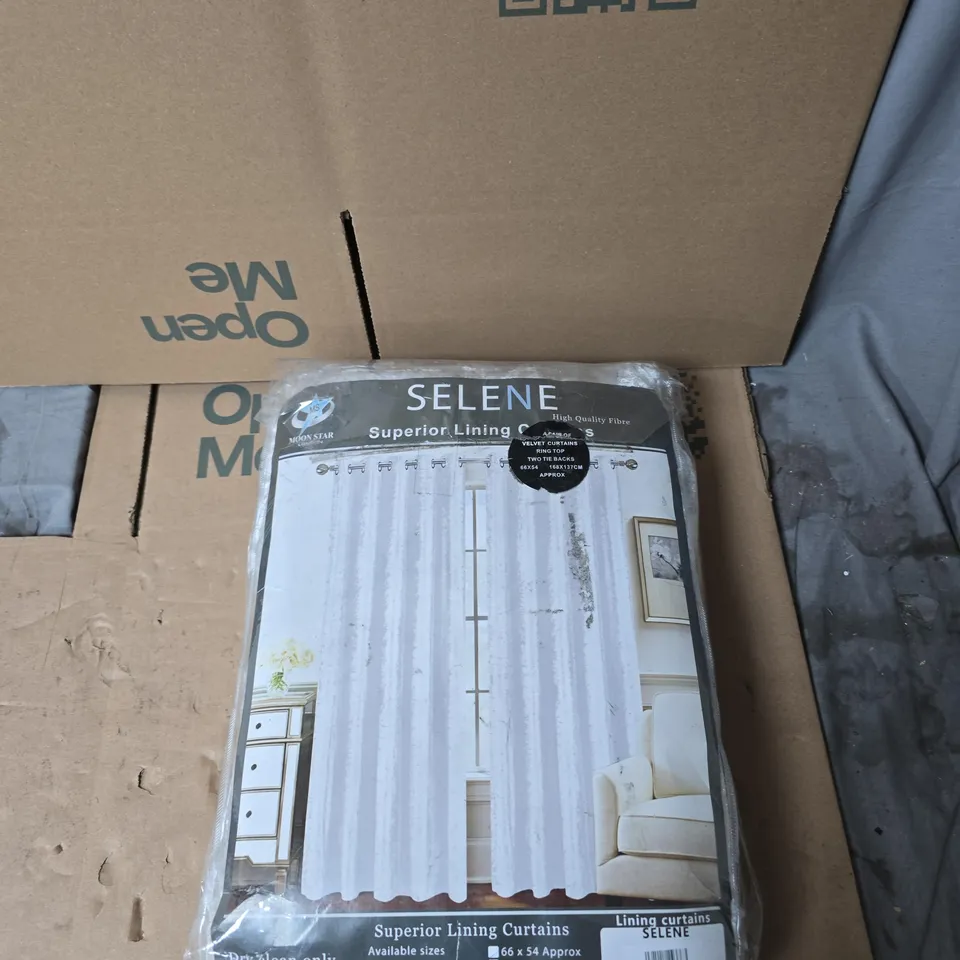 SELENE VELVET CURTAINS – LINING, RING TOP, 2 TIEBACKS, 168 X 137 CM (66 X 54 IN) APPROX