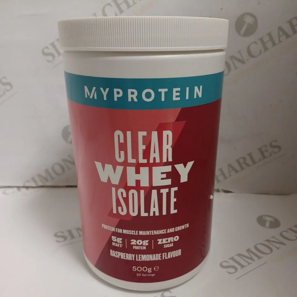 SEALED MYPROTEIN CLEAR WHEY ISOLATE - RASPBERRY LEMONADE - 500G