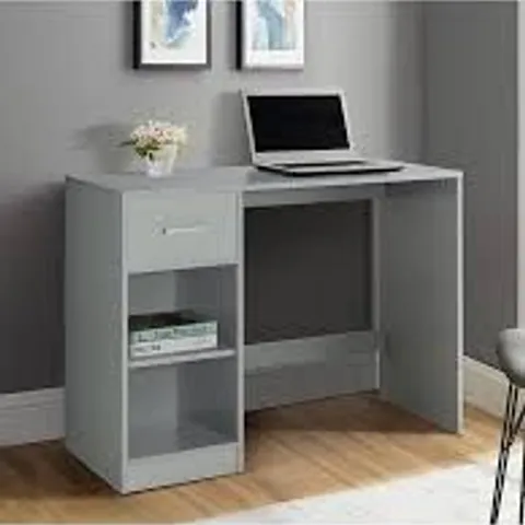 BOXED METRO 1 DRAWER DESK - GREY (1 BOX)