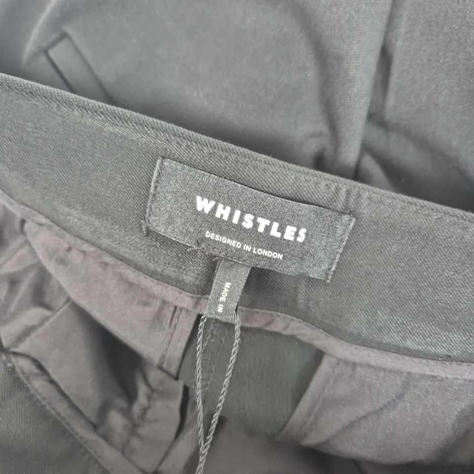 WHISTLES LILY CIGARETTE TROUSERS IN BLACK - UK 8