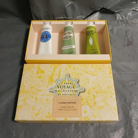 BOXED L'OCCITANE LE GRAND VOYAGE HAND CREAM TRIO 3X30ML