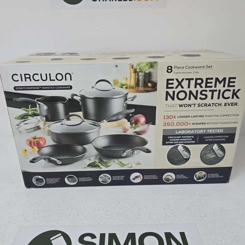 CIRCULON EXTREME NONSTICK 8-PIECE COOKWARE SET