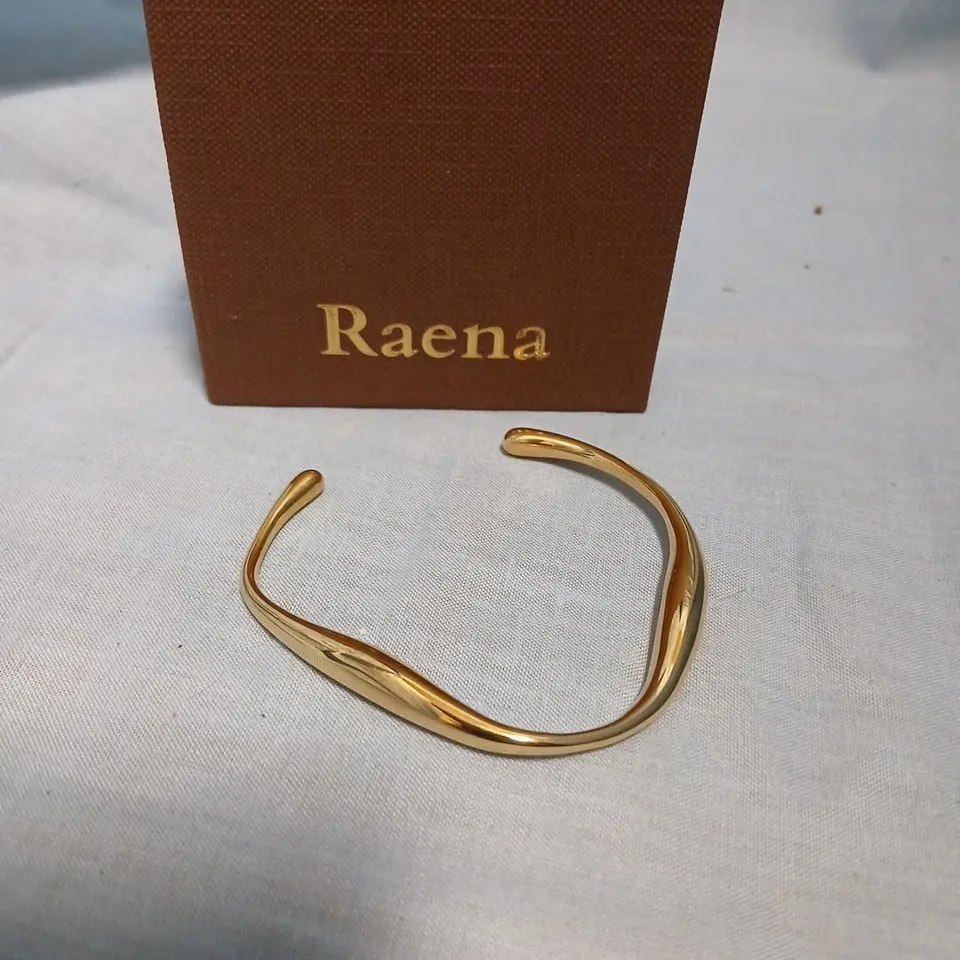 RAENA GOLD-TONE OPEN-CUFF BRACELET WITH PRESENTATION BOX