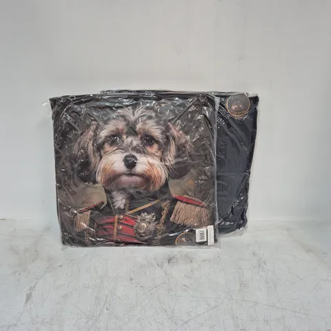 LOT OF 16 AS NEW TOP DOG LHASA APSO THEMED FILLED CUSHIONS - 45X45CM