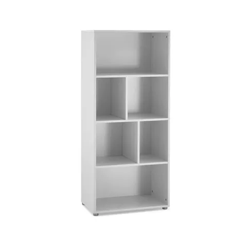 BOXED 60cm W MANUFACTURED WOOD SHELVING UNIT - WHITE (1 BOX)