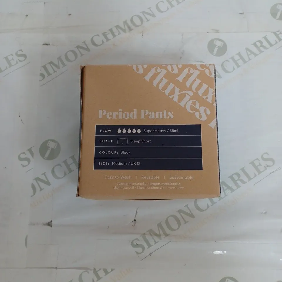 BOXED FLEXIES PEROID PANTS SLEEP SHORTS IN BLACK