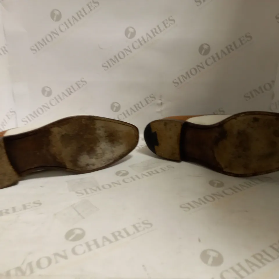 PHILIP JAMES SHOES BROWN/WHITE SUIT SHOES - SIZE 10