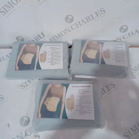 3 CASTOR OIL REUSABLE & WASHABLE PACKS