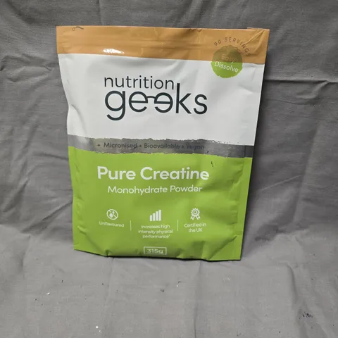 NUTRITION GEEKS PURE CREATINE MONOHYDRATE POWDER 315G – UNFLAVOURED