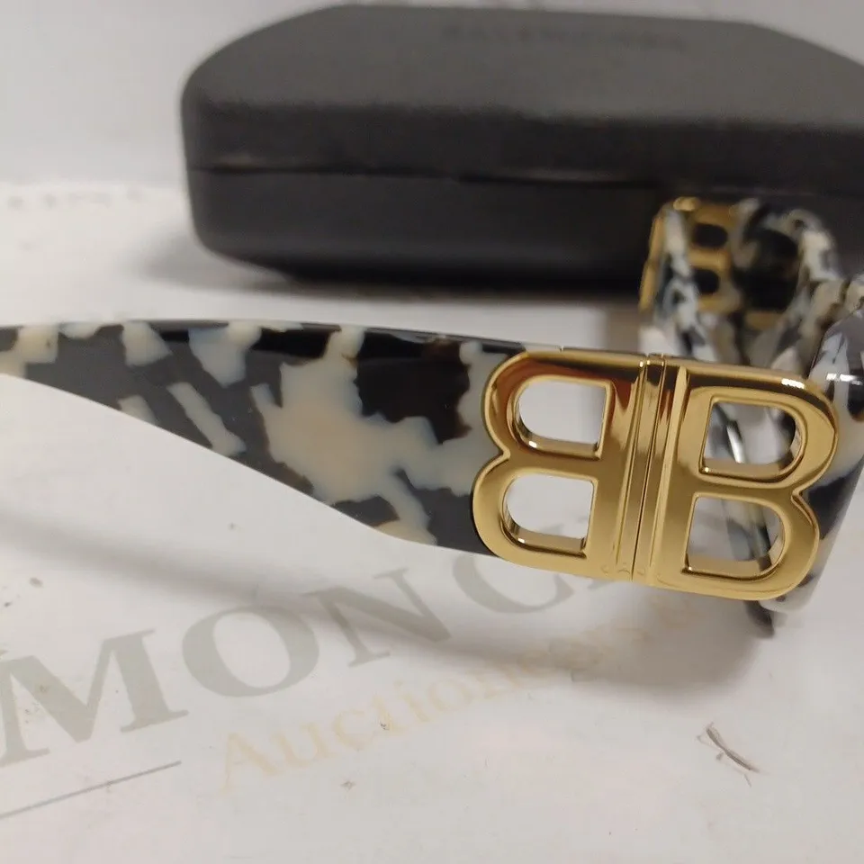 BALENCIAGA HAVANA SUNGLASSES - GOLD/GREY