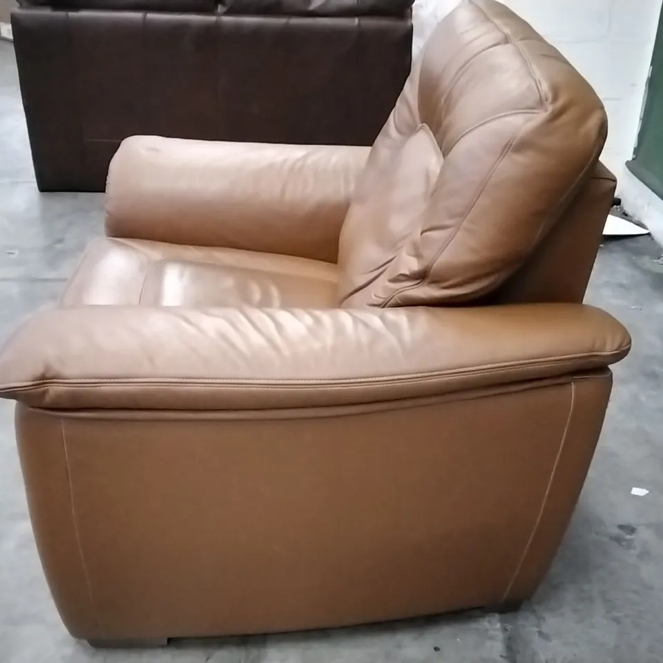 QUALITY BRITISH DESIGNER G PLAN MANUFACTURED ELLIOT ELECTRIC RECLINER CHAIR - CAMBRIDGE TAN LEATHER 