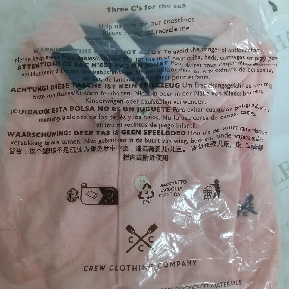 CREW CLOTHING CLASSIC PIQUE POLO IN PALEROSE - LARGE