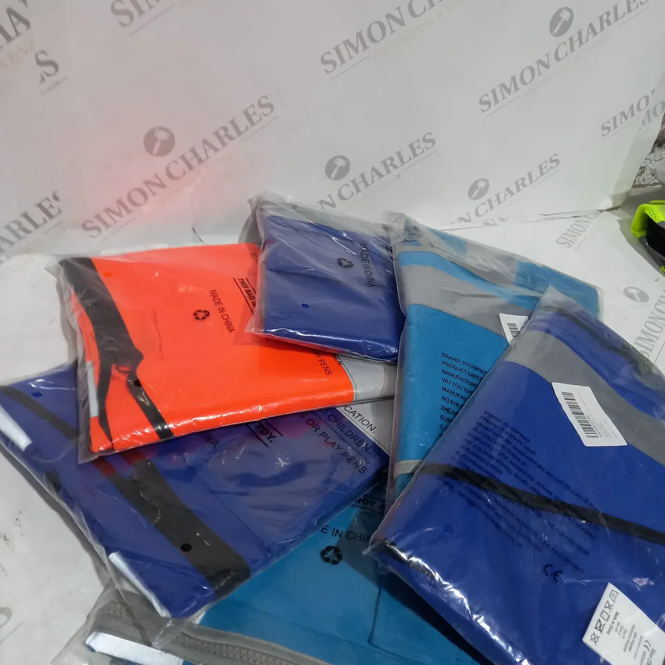 5 X MIX AND MATCH HIGH VISIBILTY JACKETS INCLUDING COLOUR OF BLUE AND ORANGE 