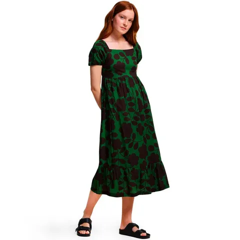 BRAND NEW REGATTA REGATTA WOMENS ORLA KIELY MIDI SUMMER DRESS IN GREEN FLORAL - SIZE 20