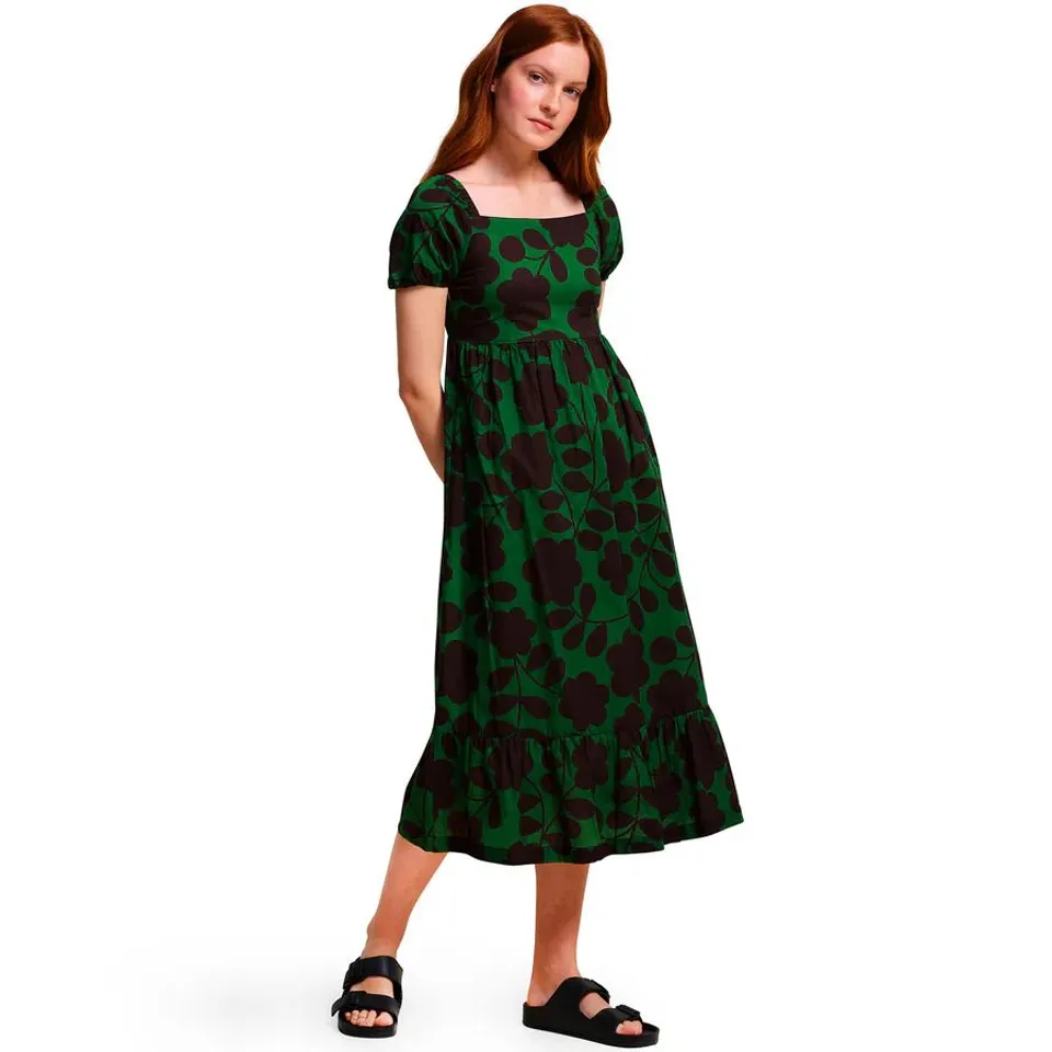 BRAND NEW REGATTA REGATTA WOMENS ORLA KIELY MIDI SUMMER DRESS IN GREEN FLORAL - SIZE 20