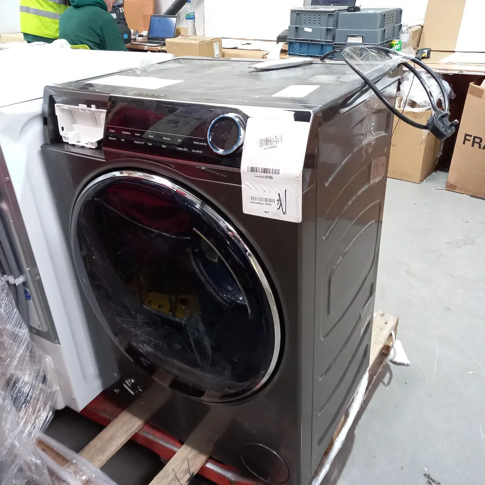HAIER HWD80-B14979S FREESTANDING WASHER DRYER, DIRECT MOTION AND LED DISPLAY, 1400RPM, 8KG/5KG LOAD, GRAPHITE