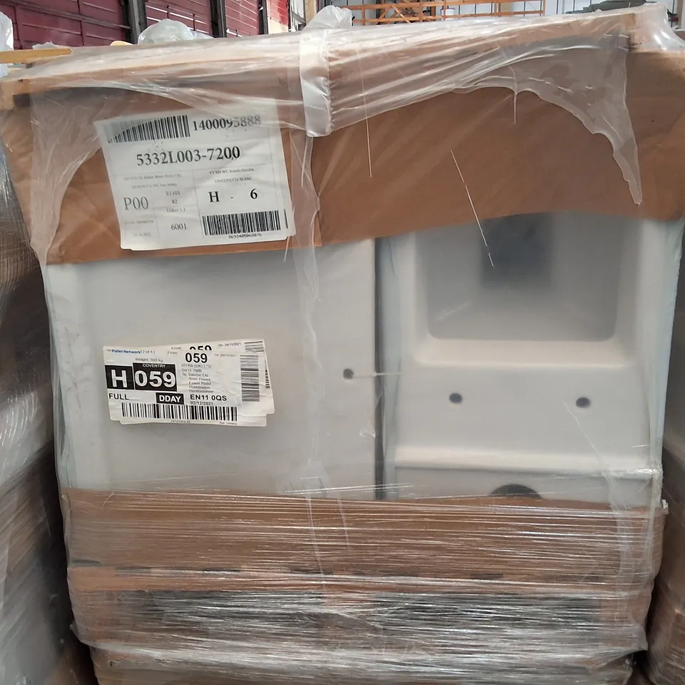 PALLET CONTAINING APPROXIMATELY 6 VITRA
S50 CLOSE COUPLED FULLY BACK TO WALL TOILET PAN