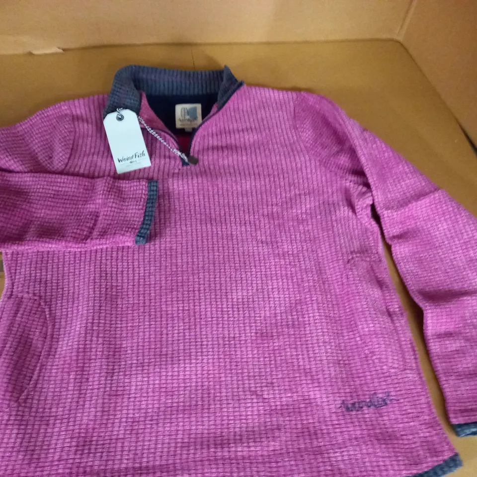 WEIRDFISH BEYONCE 1/4 ZIP GRID FLEECE - 18
