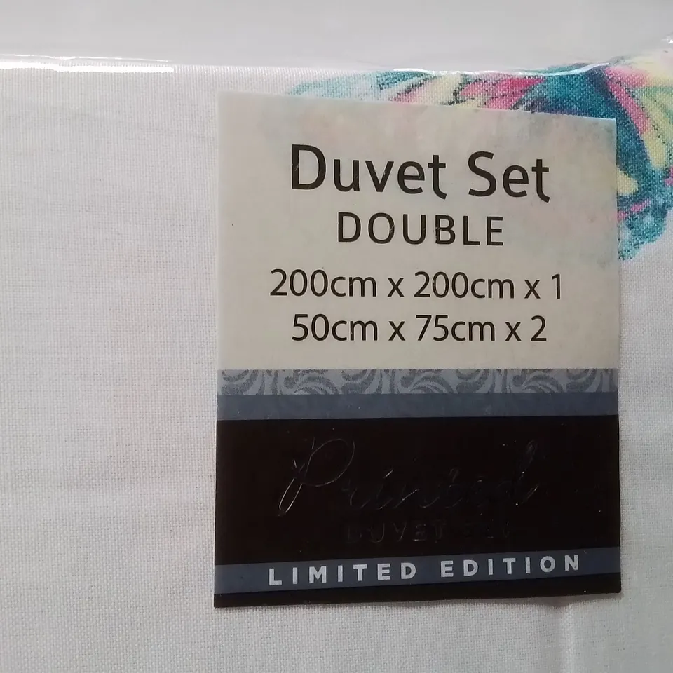 BRAND NEW PRINTED 200 THREAD COUNT DUVET COVER SET  -DOUBLE-