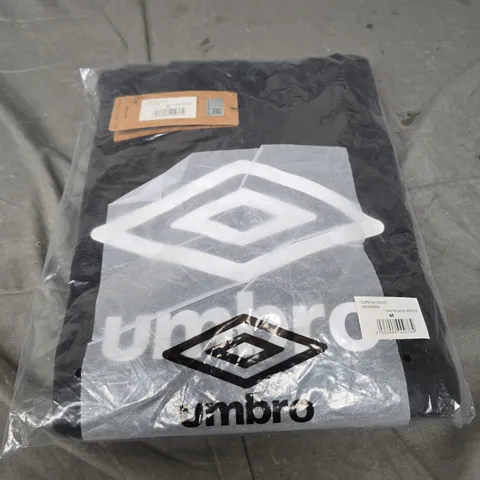 UMBRO BLACK LOGO HOODIE SIZE M