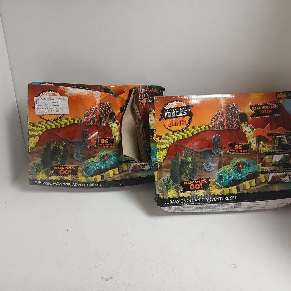 BOX OF APPROXIMATELY 10 ASSORTED TOYS TO INCLUDE 2X JURASSIC VOLCANIC ADVENTURE SETS