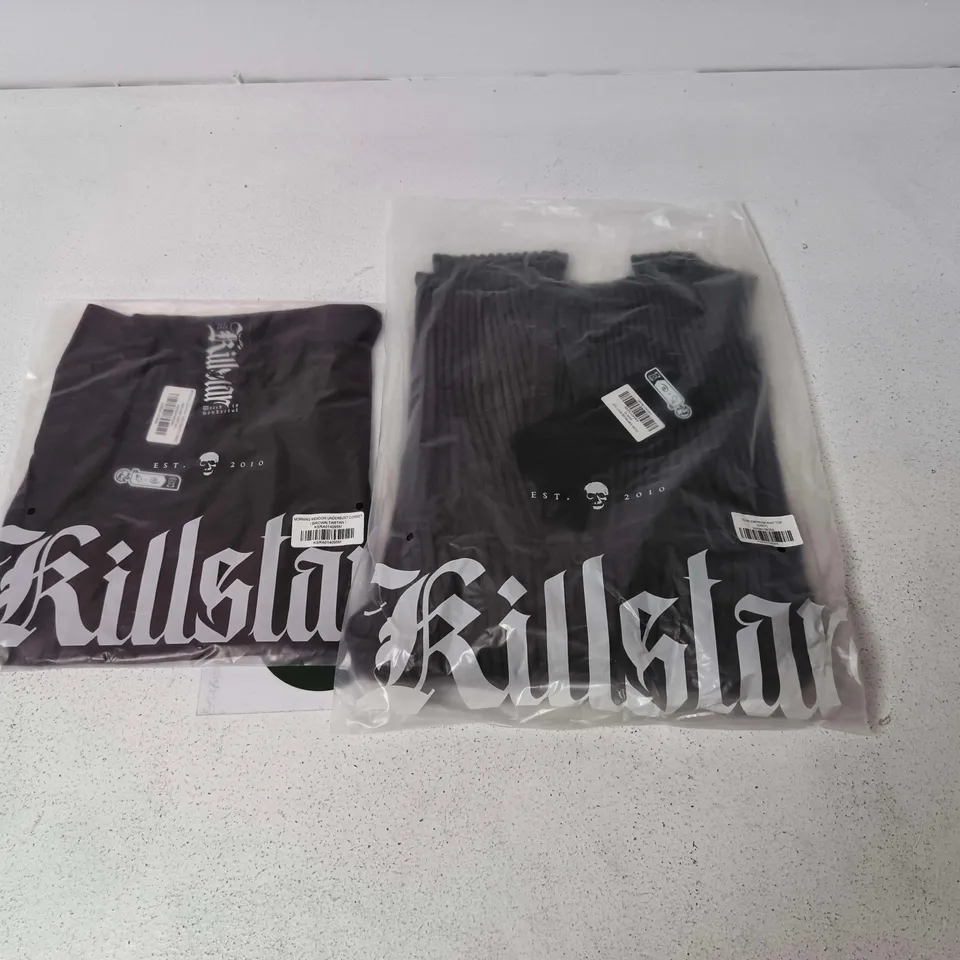 LOT OF APPROXIMATELY 60 BRAND NEW KILLSTAR CLOTHING ITEMS TO INCLUDE DUSK EMPRESS KNIT TOPS AND MORNING MEADOW UNDERBUST CORSETS - VARIOUS SIZES