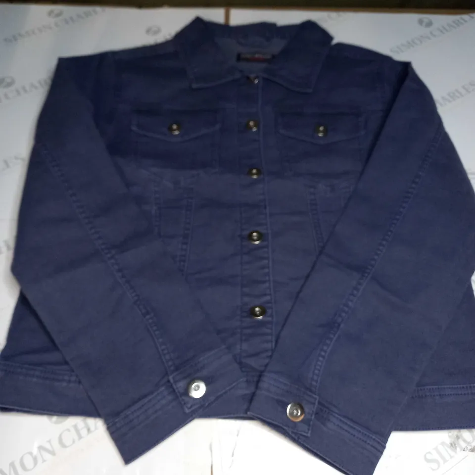 KURT MULLER COTTON BI STRETCH DENIM JACKET - UK 16