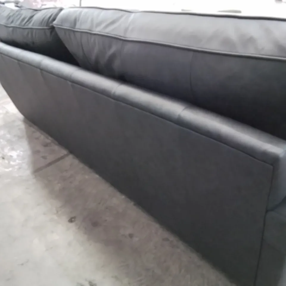 QUALITY BRITISH DESIGNER LOUNGE Co. PENELOPE FOUR SEATER SOFA BLUE LEATHER 