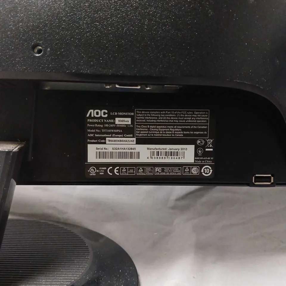 AOC 936SWA LCD MONITOR 