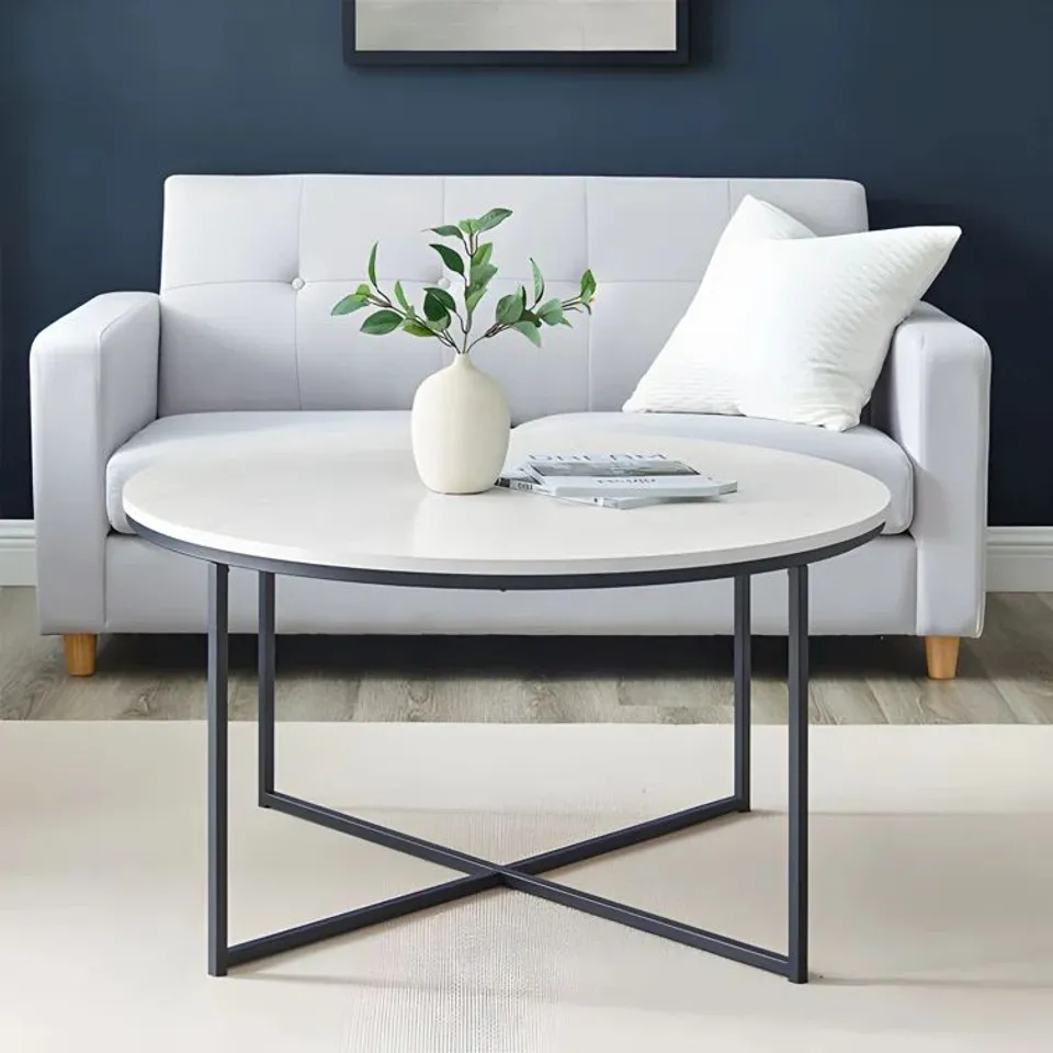 BOXED LEVINSON CROSS LEGS COFFEE TABLE