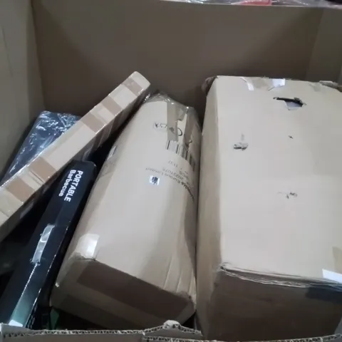 PALLET OF ASSORTED HOUSEHOLD GOODS AND PRODUCTS TO INCLUDE;FULL LENGTH MIRROR,PORTABLE BARBECUE,CAT LITTER TRAY