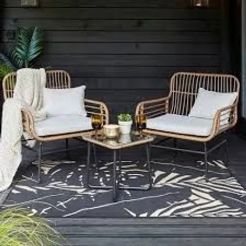 BOXED RATTAN ROPE BISTRO SET (1 BOX)