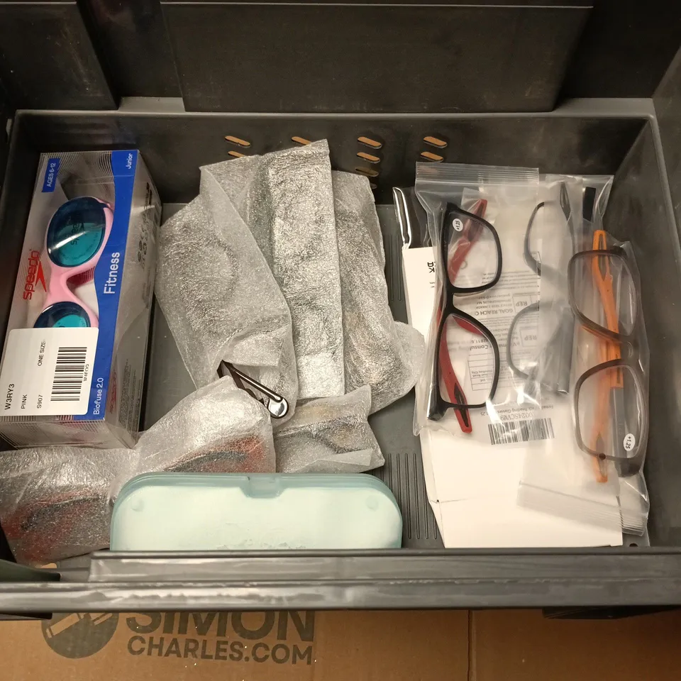 LOT OF ASSORTED GLASSES AND CASES TO INCLUDE HAWKERS AND GLASSES DIRECT