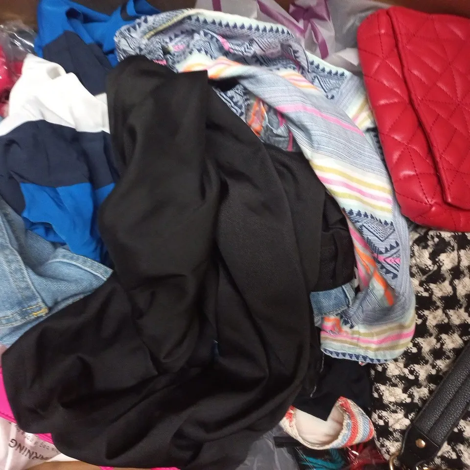 APPROXIMATELY 20 ASSORTED CLOTHING AND FASHION PRODUCTS IN VARIOUS STYLES AND SIZES - COLLECTION ONLY